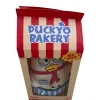 Red and white striped packaging box, chef duck plush doll, cute kitchen-themed decorative gift box Item Picture